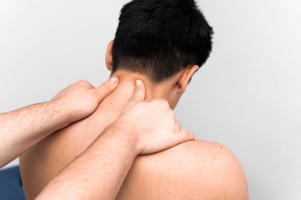 Manual neck and upper back therapy to relieve aches, reduce tension, and improve natural mobility
